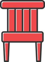Chair Filled Icon vector