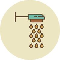 Shower Filled Retro vector