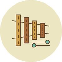 Xylophone Filled Retro vector