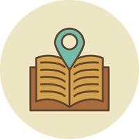 Library Location Filled Retro vector