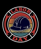 Labor Day T-Shirt Design Print Template, Labor Day T-Shirt Apparel. vector