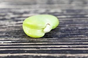 Peeled bean, close up photo