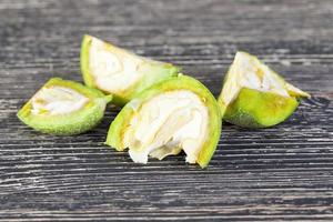 chopped green walnuts photo
