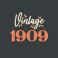 vintage 1909. 1909 vintage retro cumpleaños vector