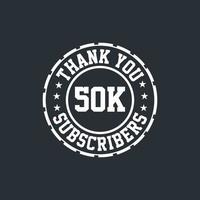 Thank you 30000 Subscribers celebration, Greeting card for 30k social Subscribers. vector