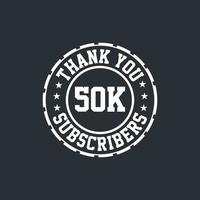 Thank you 30000 Subscribers celebration, Greeting card for 30k social Subscribers. vector