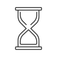 Hourglass linear icon. Thin line illustration. Sandglass. Contour symbol. Vector isolated outline drawing