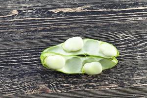 open green ripe bean photo