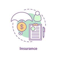 Life insurance policy concept icon. Risk management idea thin line illustration. Vector isolated outline drawing