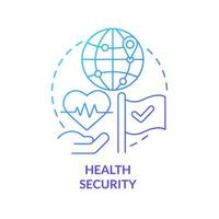 Health security blue gradient concept icon. Citizens protection service. Element of national safety abstract idea thin line illustration. Isolated outline drawing. vector