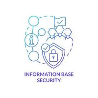 Information base security blue gradient concept icon. Cybersecurity department. Element of national safety abstract idea thin line illustration. Isolated outline drawing. vector