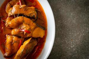 Redtail Catfish Fish in Dried Red Curry Sauce that called Choo Chee photo