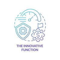 Innovative function blue gradient concept icon. Development process. National economic security abstract idea thin line illustration. Isolated outline drawing. vector