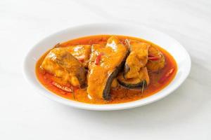 Redtail Catfish Fish in Dried Red Curry Sauce that called Choo Chee photo