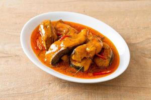 Redtail Catfish Fish in Dried Red Curry Sauce that called Choo Chee photo