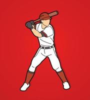 Baseball Player Action vector