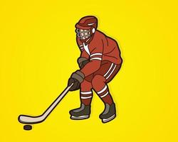 Ice Hockey Players Action vector