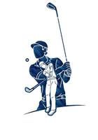 Group of Golfer Golf Sport Player Action vector