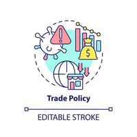 Trade policy concept icon. Cooperation for sustainable recovery after covid abstract idea thin line illustration. Isolated outline drawing. Editable stroke. vector