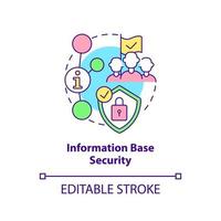 Information base security concept icon. Element of national safety abstract idea thin line illustration. Isolated outline drawing. Editable stroke. vector