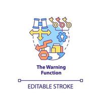 Warning function concept icon. Financial system safety. National economic security abstract idea thin line illustration. Isolated outline drawing. Editable stroke. vector