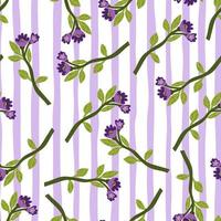 Abstract flower seamless pattern. Creative floral wallpaper. Naive art style.