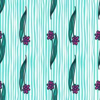 Hand drawn flower seamless pattern. Simple floral wallpaper. vector