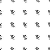 Black skeletons in various poses pattern. Halloween design. Perfect for fall, holidays, fabric, textile. Seamless repeat swatch. vector