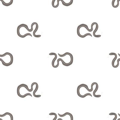 Snakes seamless pattern. Snakes elongated, legless, carnivorous reptiles. Wild West theme. Hand drawn colored trendy Vector illustration. Wildlife concept.