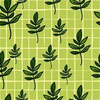 Cute outline leaves seamless pattern. Simple leaf wallpaper. Botanical floral background. vector