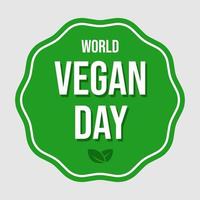 Typography of World Vegan day badge collection. Fit for label, badge, symbol. Vector eps 10.