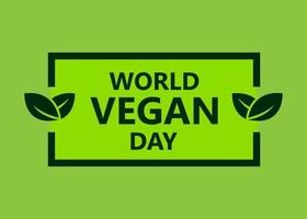 tipografía de la colección de insignias del día mundial vegano. apto para etiqueta, placa, símbolo. pasos vectoriales 10. vector