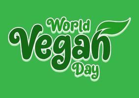 Typography of World Vegan day badge collection. Fit for label, badge, symbol. Vector eps 10.