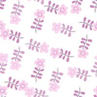 Simple daisy flower seamless pattern. Floral wallpaper. Cute ditsy print. vector