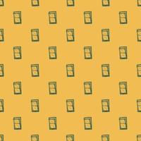 Windows lean forward engraved seamless pattern. Retro frame glass window hand drawn style. vector