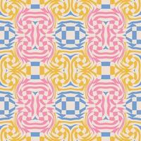 Traditional ornate seamless patterns. Colored cells design. Colorful abstract backgrounds for web backdrop, print, pillows, surface texture, wallpaper, towels. Flat vector illustration.