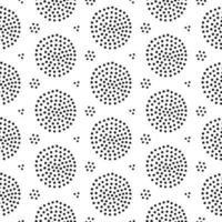 Seamless pattern with abstract dotted circles. Hand drawn vector illustration in simple doodle style for wrapping paper, textile.