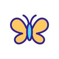 Silk butterfly icon vector. Isolated contour symbol illustration vector
