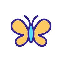 Silk butterfly icon vector. Isolated contour symbol illustration vector