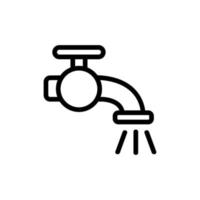 tub faucet icon vector outline illustration