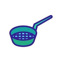 sieve with handle icon vector outline illustration