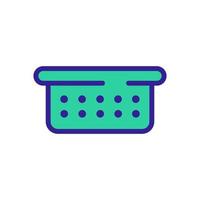 sieve colander icon vector outline illustration