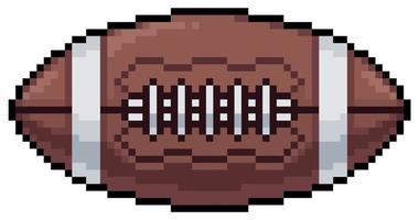 pixel art icono de vector de pelota de fútbol americano para juego de 8 bits sobre fondo blanco