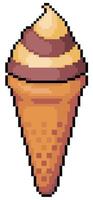 Pixel art ice cream vector icon game 8bit white background