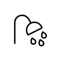 shower water icon vector outline illustration