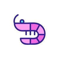 shrimp icon vector. Isolated contour symbol illustration vector