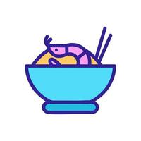 shrimp icon vector. Isolated contour symbol illustration vector