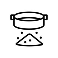 sifting flour icon vector outline illustration