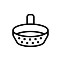 sieve with handle icon vector outline illustration