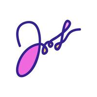 scribbled signature icon vector outline illustration